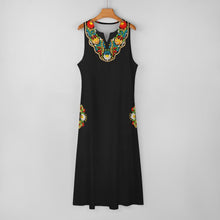 Lade das Bild in den Galerie-Viewer, Multi-Image-Druck Große Größen Damen / Frauen Maxikleid Lang Kleid ärmellos GQ mit Fotos Muster Text Logo selbst gestalten und bedrucken