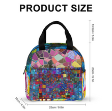 Lade das Bild in den Galerie-Viewer, Multi-Image-Druck Große Lunchtasche Kühltasche Isoliertasche Lunchbag Thermotasche mit Reißverschluss mit Fotos Muster Text Logo selbst gestalten und bedrucken