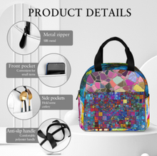 Lade das Bild in den Galerie-Viewer, Multi-Image-Druck Große Lunchtasche Kühltasche Isoliertasche Lunchbag Thermotasche mit Reißverschluss mit Fotos Muster Text Logo selbst gestalten und bedrucken