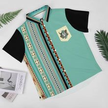 Lade das Bild in den Galerie-Viewer, Multi-Image-Druck Herren Hemd Kurzarmhemd Businesshemd mit Brusttasche B339 mit Fotos Muster Text Logo selbst gestalten und bedrucken