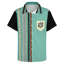 Lade das Bild in den Galerie-Viewer, Multi-Image-Druck Herren Hemd Kurzarmhemd Businesshemd mit Brusttasche B339 mit Fotos Muster Text Logo selbst gestalten und bedrucken