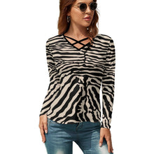 Lade das Bild in den Galerie-Viewer, Multi-Image-Druck Langarm TShirt Langarmshirt NZ118 mit V-Ausschnitt mit Fotos Muster Text Logo selbst gestalten und bedrucken