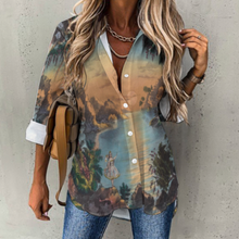 Lade das Bild in den Galerie-Viewer, Multi-Image-Druck Langarmhemd Langarmbluse Shirt AY008 mit Fotos Muster Text Logo selbst gestalten und bedrucken