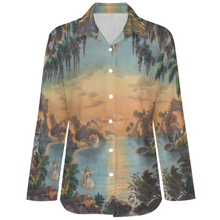 Lade das Bild in den Galerie-Viewer, Multi-Image-Druck Langarmhemd Langarmbluse Shirt AY008 mit Fotos Muster Text Logo selbst gestalten und bedrucken