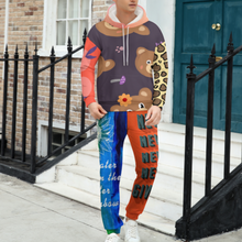 Lade das Bild in den Galerie-Viewer, Multi-Image-Druck Männer / Herren Full Print Kapuzenpullover Hoodie Set Trainingsanzug 2-tlg Streetwear Jogginganzug 4T03 mit Fotos Muster Text Logo selbst gestalten und bedrucken