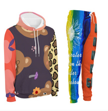 Lade das Bild in den Galerie-Viewer, Multi-Image-Druck Männer / Herren Full Print Kapuzenpullover Hoodie Set Trainingsanzug 2-tlg Streetwear Jogginganzug 4T03 mit Fotos Muster Text Logo selbst gestalten und bedrucken