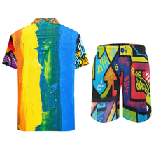 Lade das Bild in den Galerie-Viewer, Multi-Image-Druck Männer / Herren Sommer Bademode Set 2-tlg mit Badehose kurz mit Fotos Muster Text Logo selbst gestalten und bedrucken