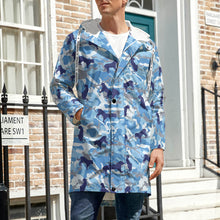 Lade das Bild in den Galerie-Viewer, Multi-Image-Druck Männer / Herren Trenchcoat Wintermantel lang mit Samt A677 mit Foto Text Muster selbst gestalten und bedrucken