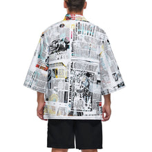 Lade das Bild in den Galerie-Viewer, Multi-Image-Druck Männer / Herren Kimono Mantel Jacke Top Cardigan Hemd Japanisch Retro mit 3/4 Arm ZS904 mit Fotos Muster Text Logo selbst gestalten und bedrucken
