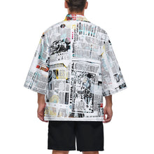 Lade das Bild in den Galerie-Viewer, Multi-Image-Druck Männer / Herren Kimono Mantel Jacke Top Cardigan Hemd Japanisch Retro mit 3/4 Arm ZS904 mit Fotos Muster Text Logo selbst gestalten und bedrucken