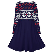 Lade das Bild in den Galerie-Viewer, Multi-Image-Druck Oversized V-Ausschnitt Langarm Kleid Blusenkleid B829 mit Fotos Muster Text Logo selbst gestalten und bedrucken