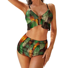 Lade das Bild in den Galerie-Viewer, Multi-Image-Druck Push-Up Triangel Bikini Set mit trendigen Rüschen Damen 2 teilig BK2066 mit Fotos Muster Text Logo selbst gestalten und bedrucken