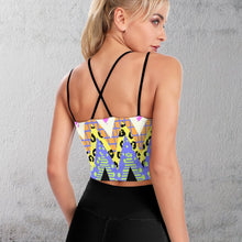 Lade das Bild in den Galerie-Viewer, Multi-Image-Druck Sexy Damen / Frauen Crop Top Yoga Top Sport-BH Spaghettishirt mit Bustier und gekreuzten Spaghettiträgern YJ005 mit Fotos Muster Text Logo selbst gestalten und bedrucken