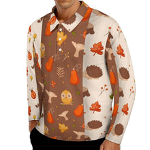 Lade das Bild in den Galerie-Viewer, Multi-Image-Druck Sport Langarm Polo Shirt Hemd Langarmhemd Businesshemd SDS008 Herren / Männer mit Fotos Muster Text Logo selbst gestalten und bedrucken