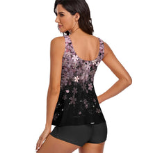 Lade das Bild in den Galerie-Viewer, Multi-Image-Druck Two-Piece Tankini Set Badeanzug 2 teilig QZ6065 mit Fotos Muster Text Logo selbst gestalten und bedrucken