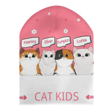 Lade das Bild in den Galerie-Viewer, Multi-Image-Druck Volldruck Strickmütze Beanie Wintermütze für Kinder mit Fotos Muster Text Logo selbst gestalten und bedrucken