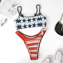 Lade das Bild in den Galerie-Viewer, Multi Images Druck Push-Up Bustier Bikini Set 2 tlg. S100D55 Damen mit Foto Muster Text Logo selbst gestalten und bedrucken