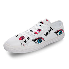 Lade das Bild in den Galerie-Viewer, Damen/Herren Canvas Schuhe Low niedrig geschnittene Segeltuchschuhe selbst gestalten und bedrucken
