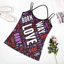 Lade das Bild in den Galerie-Viewer, Over Size Einzelbilddruck Sexy Spaghetti Tank Top Spaghettiträger-Top Sommer MK Große Größen Damen / Frauen mit Fotos Muster Text Logo selbst gestalten und bedrucken