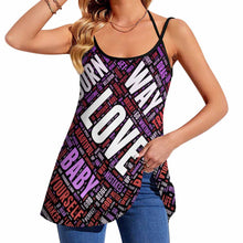 Lade das Bild in den Galerie-Viewer, Over Size Einzelbilddruck Sexy Spaghetti Tank Top Spaghettiträger-Top Sommer MK Große Größen Damen / Frauen mit Fotos Muster Text Logo selbst gestalten und bedrucken