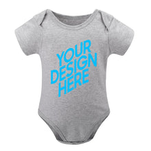 Lade das Bild in den Galerie-Viewer, Overall Kurzarm Strampler Baby Bodysuit mit Foto Text selbst gestalten und bedrucken