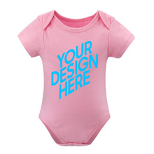 Lade das Bild in den Galerie-Viewer, Overall Kurzarm Strampler Baby Bodysuit mit Foto Text selbst gestalten und bedrucken