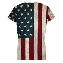 Lade das Bild in den Galerie-Viewer, Oversize Multi-Image-Druck Damen / Frauen T-Shirt Kurzarm mit V Ausschnitt VT Große Größen mit Fotos Muster Text Logo selbst gestalten und bedrucken