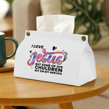 Lade das Bild in den Galerie-Viewer, PU Leder Papiertaschentuch Behälter Aufbewahrungstasche mit Fotos Muster Text Logo selbst gestalten und bedrucken