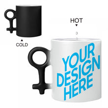 Lade das Bild in den Galerie-Viewer, Paare / beste Freundinen Farbwechsel Tassen schwarze magic Tasse Zaubertassen Fototasse aus Keramik - 2 Stücke / Packung - selbst gestalten und bedrucken