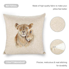 Lade das Bild in den Galerie-Viewer, Personalisierte Kissenhülle Kissenbezug 45 x 45 cm aus Leinen einseitiger Druck mit Fotos Muster Text selbst gestalten und bedrucken