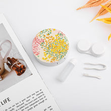 Lade das Bild in den Galerie-Viewer, Rundes Kontaktlinsenetui tragbares 2er-Pack Kontaktlinsenhalter Behälter mit Foto Text Muster selbst gestalten und bedrucken