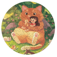 Lade das Bild in den Galerie-Viewer, Rundform Holz Foto Puzzle - Teile in Tierform - selbst gestalten und bedrucken