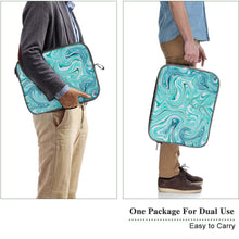 Lade das Bild in den Galerie-Viewer, Schneeflocke Laptop Tasche selbst gestalten und bedrucken