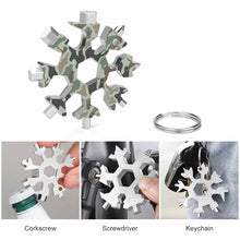 Lade das Bild in den Galerie-Viewer, Schneeflocken-Form Multifunktionswerkzeug Schraubenschlüssel mit Foto Text selbst gestalten und bedrucken