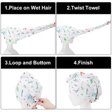 Lade das Bild in den Galerie-Viewer, Schnelles Trocknen Haare Handtuch Turban Mütze Hut aus Frottee selbst gestalten und bedrucken mit Foto selbst gestalten und bedrucken