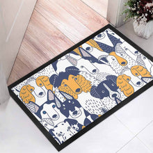 Lade das Bild in den Galerie-Viewer, Schwarzer Gummi Vliesstoff Teppich Bodenschutzmatte 40×60cm 50×80cm selbst gestalten und bedrucken