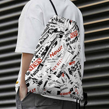 Lade das Bild in den Galerie-Viewer, Segeltuch Canvas Kordelzugbeutel Kordeltasche Rucksack mit Kordelzug 35*42cm mit Fotos Muster Text Logo selbst gestalten und bedrucken