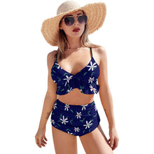 Lade das Bild in den Galerie-Viewer, Sexy BK2066 Damen Push-Up Bustier Bikinis mit High Waisted Bikini Hose selbst gestalten und bedrucken