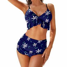 Lade das Bild in den Galerie-Viewer, Sexy BK2066 Damen Push-Up Bustier Bikinis mit High Waisted Bikini Hose selbst gestalten und bedrucken