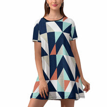 Lade das Bild in den Galerie-Viewer, Sommerkleid Kurzarm-Kleid NZ011 Damen / Frauen selbst gestalten und bedrucken
