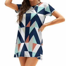Lade das Bild in den Galerie-Viewer, Sommerkleid Kurzarm-Kleid NZ011 Damen / Frauen selbst gestalten und bedrucken