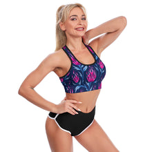 Lade das Bild in den Galerie-Viewer, Sport Yoga Bra Crop Top Damen / Frauen XG005 selbst gestalten und bedrucken