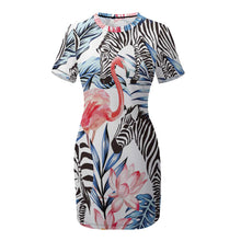 Lade das Bild in den Galerie-Viewer, Sportliches NZ003 Sommerkleid Sport-Kleid NZ003 mit kurzem Arm Damen / Frauen selbst gestalten und bedrucken