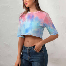 Lade das Bild in den Galerie-Viewer, T-Shirt TSHIRT Crop Top mit 2/3 Arm super kurz NZ110 - Damen / Frauen - selbst gestalten und bedrucken