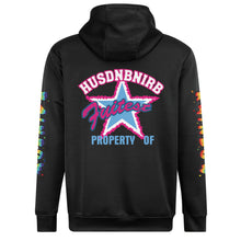 Lade das Bild in den Galerie-Viewer, Unisex Damen / Herren Kapuzenpullover Vorder- und Rückseitendruck + beide Ärmel Druck mit Fotos Muster Text Logo selbst gestalten und bedrucken