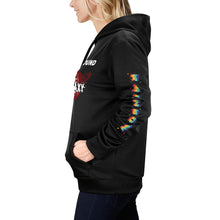 Lade das Bild in den Galerie-Viewer, Unisex Damen / Herren Kapuzenpullover Vorder- und Rückseitendruck + beide Ärmel Druck mit Fotos Muster Text Logo selbst gestalten und bedrucken