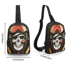 Lade das Bild in den Galerie-Viewer, Unisex Mini Faltbare Brusttasche A004 Schultertasche Umhängetasche Sling Bag Rucksack Crossbody Rucksack mit Foto / Text selbst gestalten und bedrucken