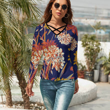 Lade das Bild in den Galerie-Viewer, V-Ausschnitt Langarmshirt NZ118 - Damen / Frauen - selbst gestalten und bedrucken