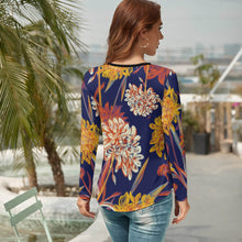Lade das Bild in den Galerie-Viewer, V-Ausschnitt Langarmshirt NZ118 - Damen / Frauen - selbst gestalten und bedrucken