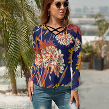 Lade das Bild in den Galerie-Viewer, V-Ausschnitt Langarmshirt NZ118 - Damen / Frauen - selbst gestalten und bedrucken
